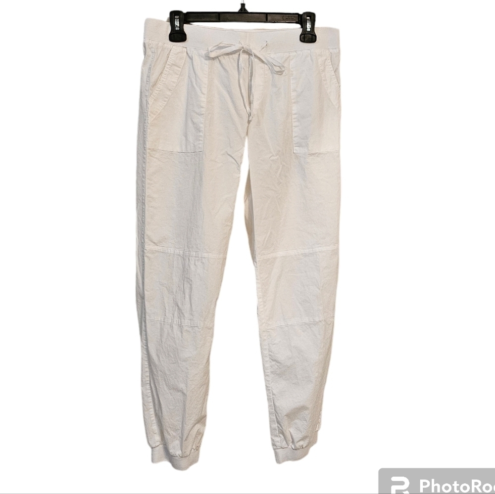 New York & Company White Beach Pants 98% Cotton 2% Spandex Size S